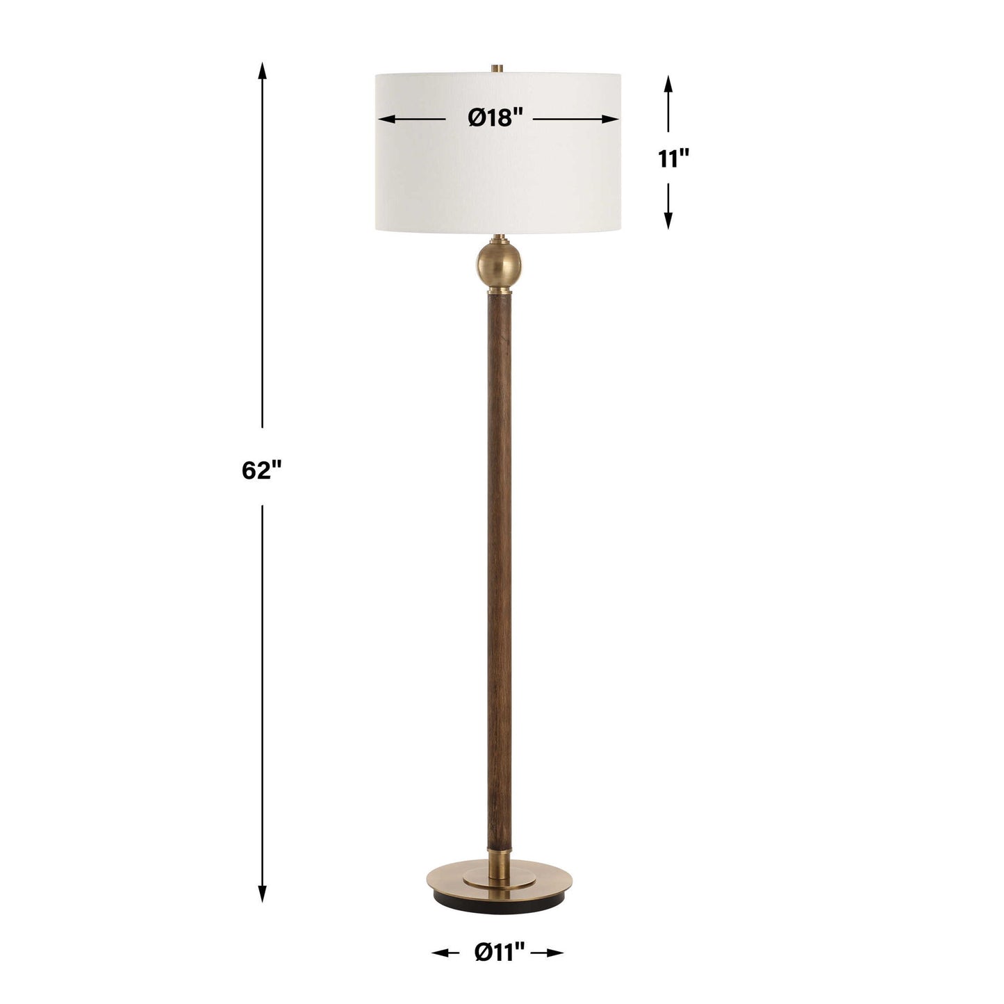 Keros - Floor Lamp - Dark Oak
