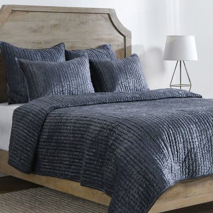 Bari - Velvet Standard Sham - Sea Fog