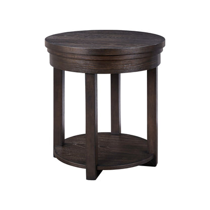 Weston - Round End Table - Brown