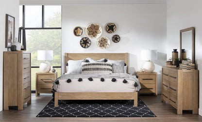 Horizons - Twin Panel Headboard - Weathered Oak
