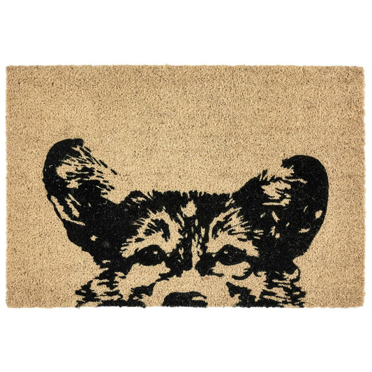Doormats - Earnest Dog Doormat - Black & Beige