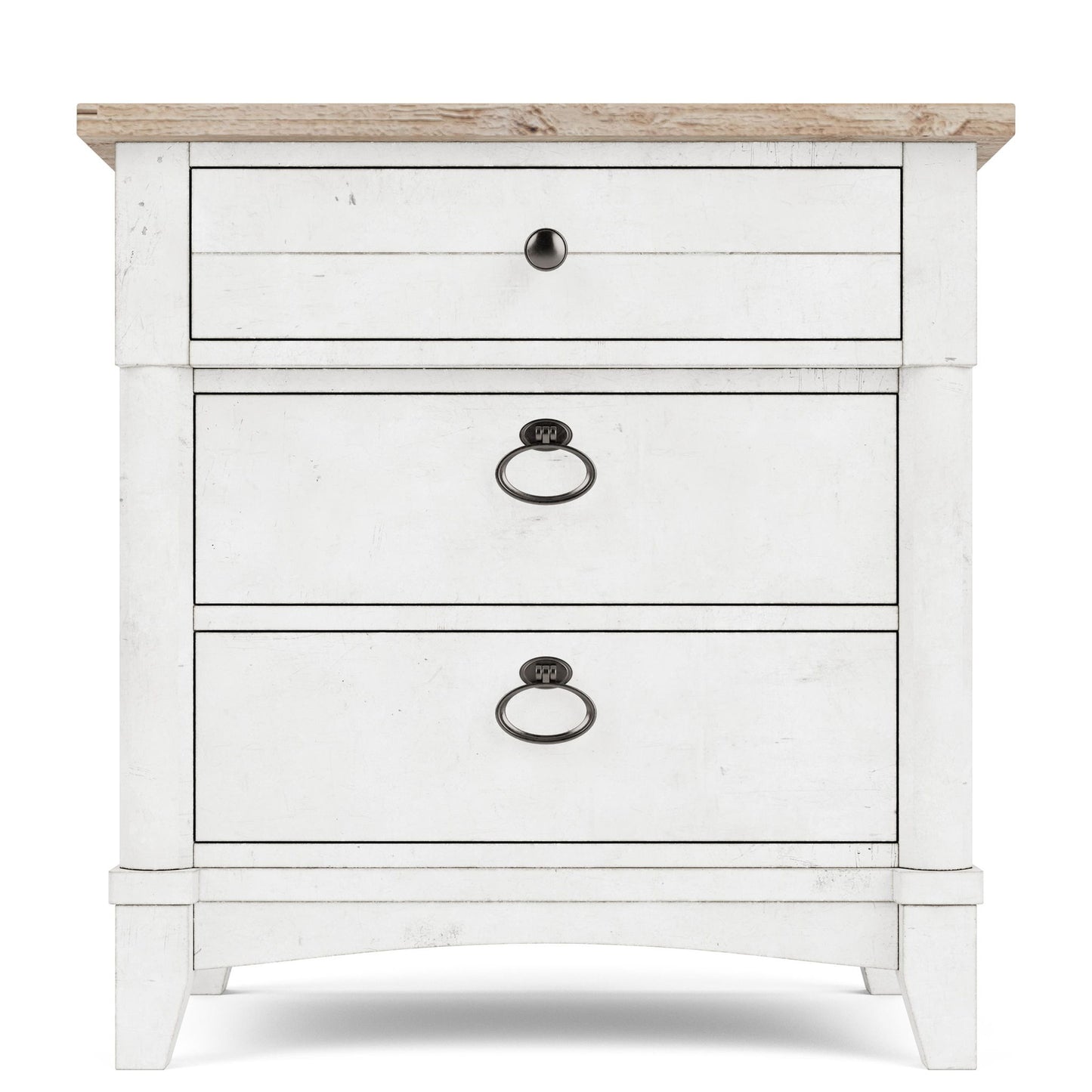 Maddox - Three Drawer Nightstand - White