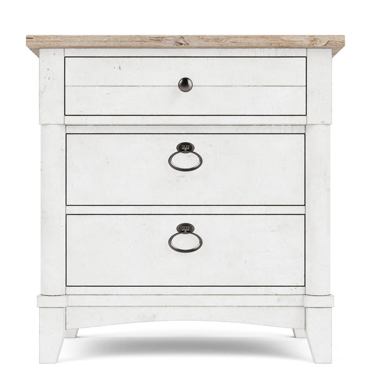 Maddox - Three Drawer Nightstand - White