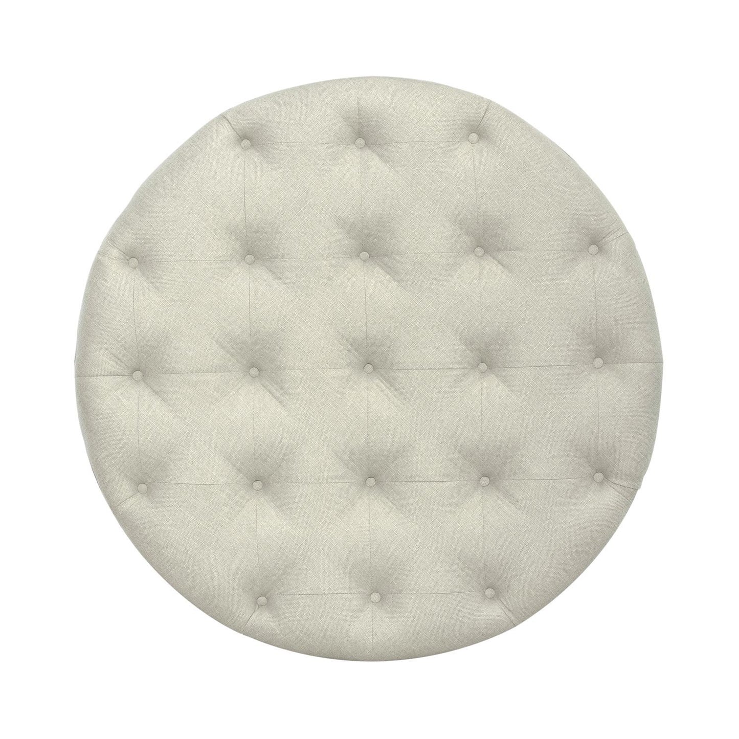 Americana Farmhouse - Round Cocktail Ottoman - Light Brown