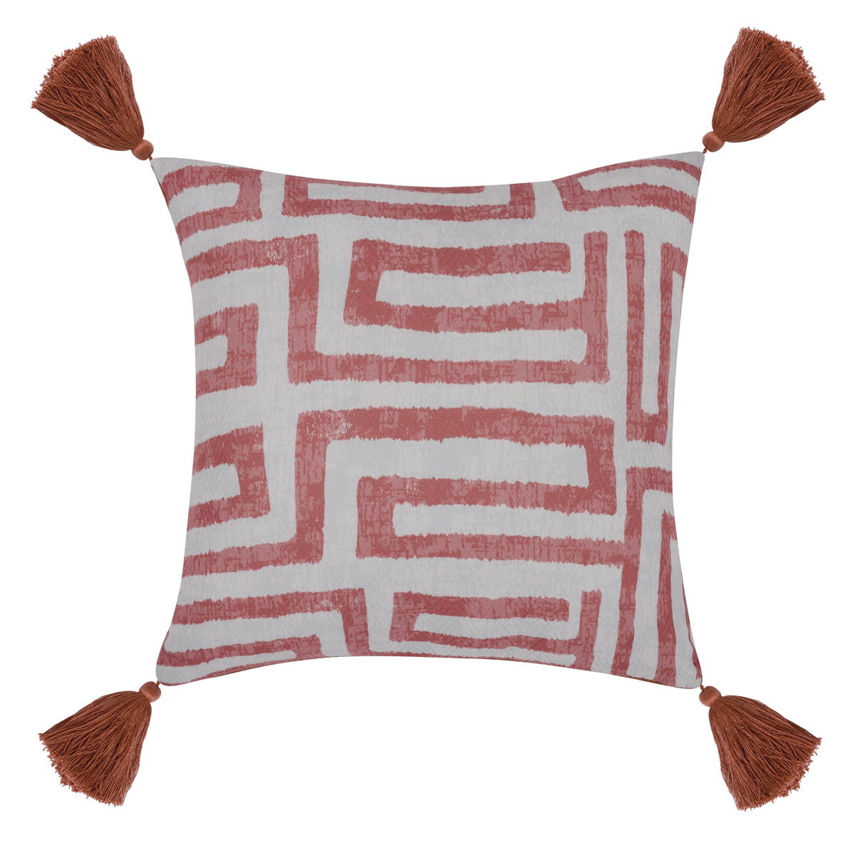 Indoor/Outdoor - Karo Pillow - Red Clay
