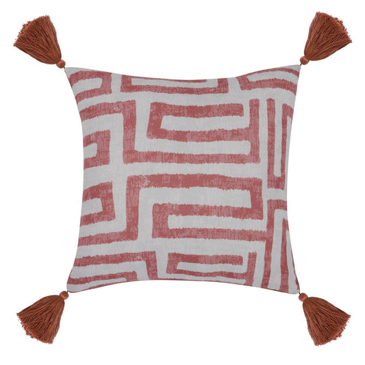 Indoor/Outdoor - Karo Pillow - Red Clay