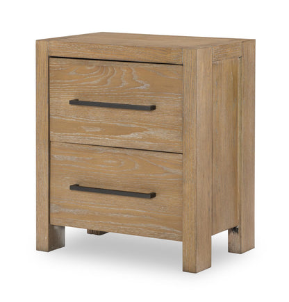 Horizons - 2 Drawers Nightstand - Weathered Oak