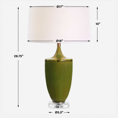 Adela - Table Lamp - Moss Green