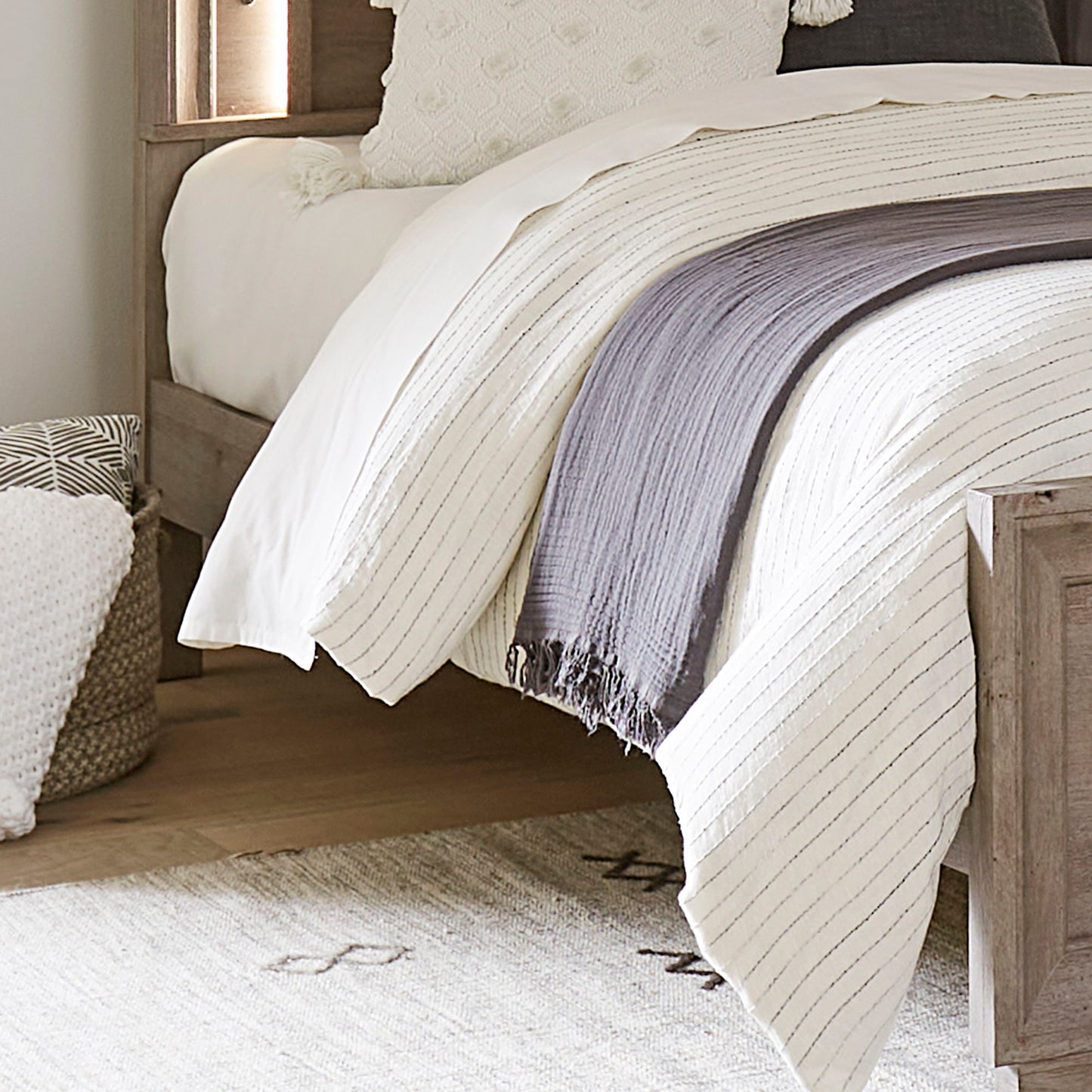 Horizons - Twin and Full Panel Bed Rails - Medium Gray