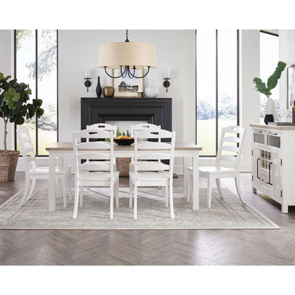 Cora - Rectangular Leg Dining Table - Cloud / Fog