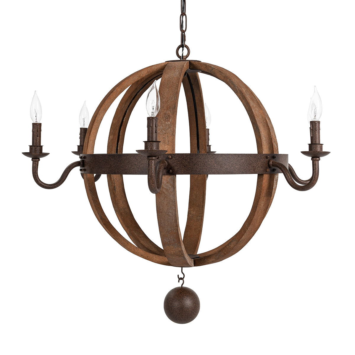 Tarsus - Iron Round Chandelier - Bronze