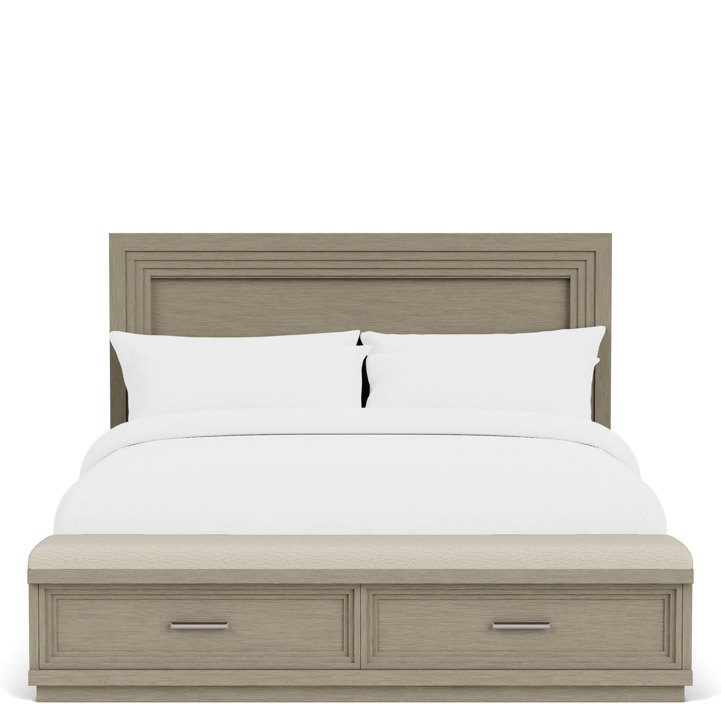 Cascade - Queen Upholstered Storage Footboard - Dovetail