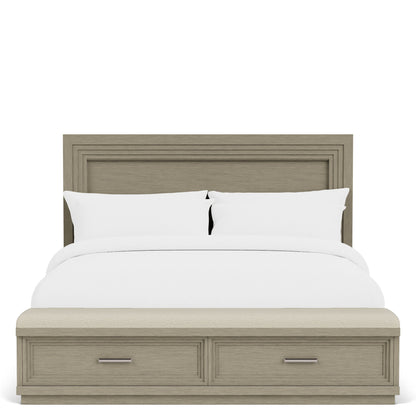 Cascade - Queen Upholstered Storage Footboard - Dovetail