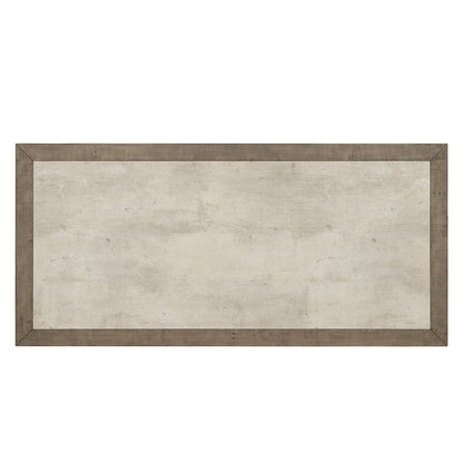 Efron - Solid Wood Rectangle Dining Table - Distressed Gray/Antique White