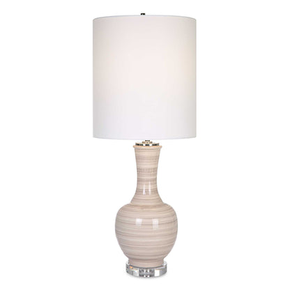 Chalice - Striped Table Lamp - Beige