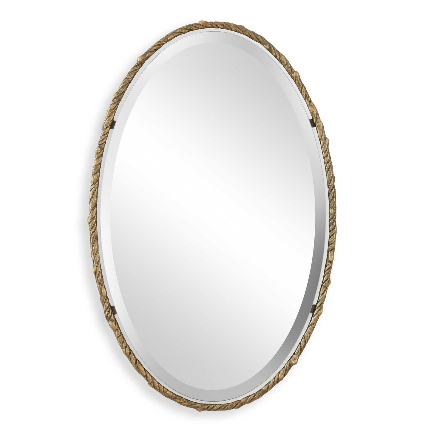 Twisted Branch - Oval Mirror - Gold