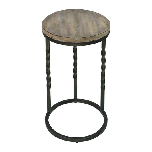 Tauret - Cantilever Accent Table - Gray & Black