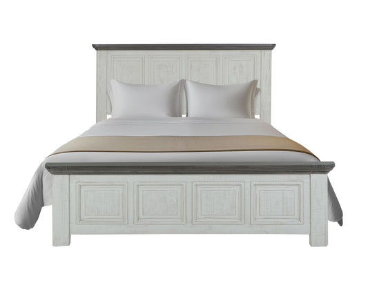 Luna - Queen Footboard & Rails - Off-White / Gray