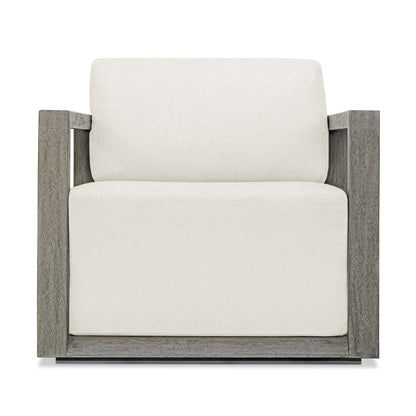 Remsen - Outdoor Lounge Chair - Dark Gray / White