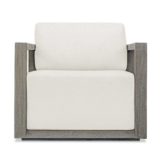 Remsen - Outdoor Lounge Chair - Dark Gray / White