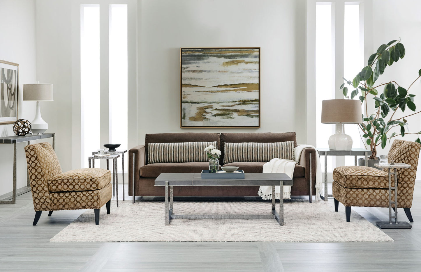 Chapman - Mixed Media End Table - Pearl Silver