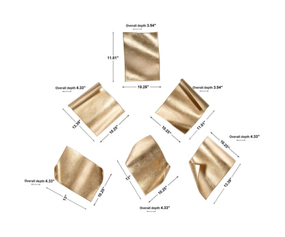 Fluttering Pages - Wall Decor (Set of 6) - Gold