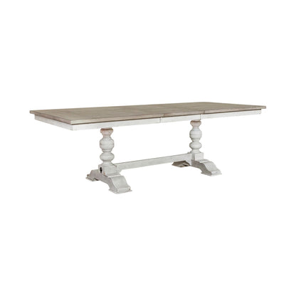 Whitney - Trestle Table Top - Antique Linen / Weathered Gray