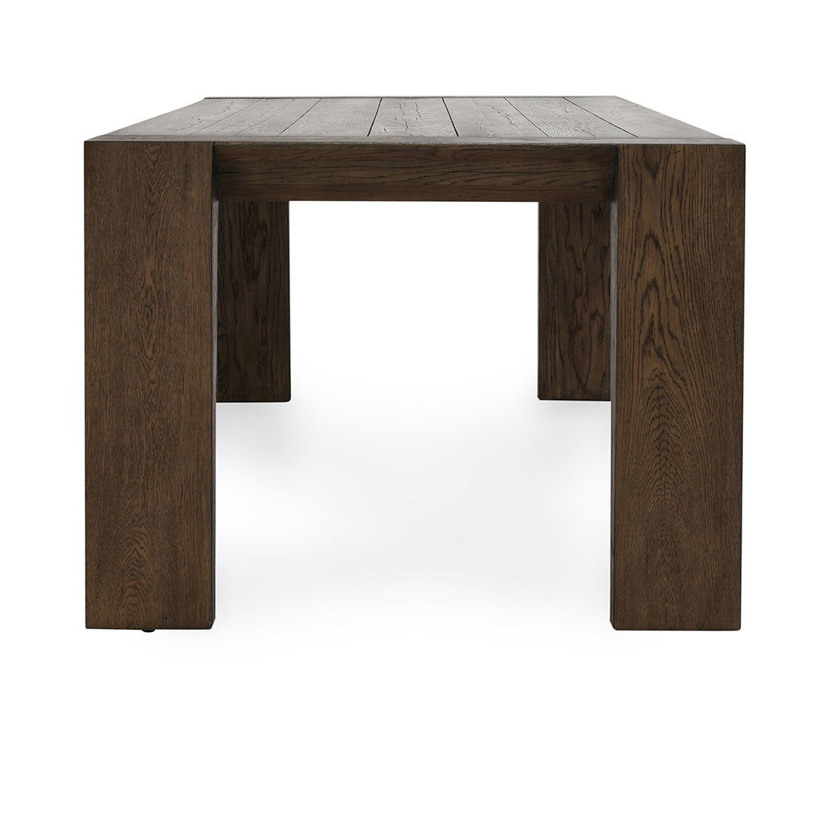 Troy - Reclaimed Oak Dining Table - Suede Brown
