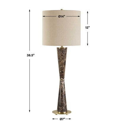 Jameson - Marble Cones Table Lamp - Brown