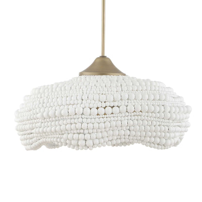 Biddeford - 5 Light Beaded Pendant - White