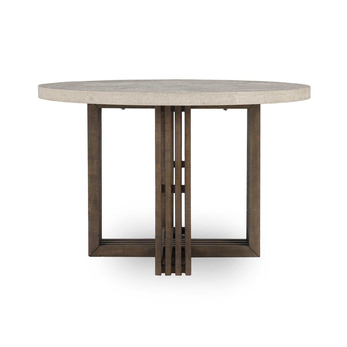 Aspen - Round Dining Table - Distressed Brown/Antique White