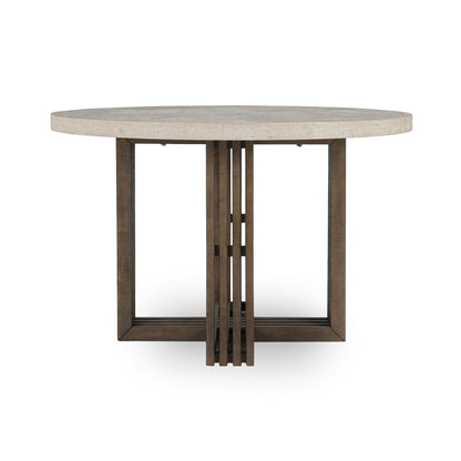 Aspen - Round Dining Table - Distressed Brown/Antique White