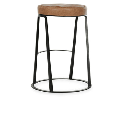 Sawyer - Leather Counter Stool - Chestnut Brown