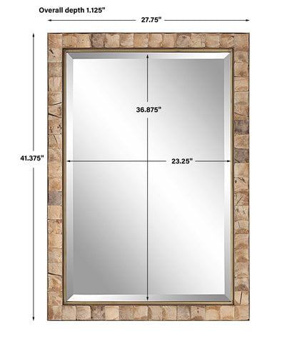 Cocos - Coconut Shell Mirror - Light Brown