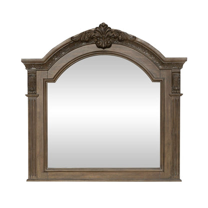 Carlisle Court - Arched Mirror - Medium Brown