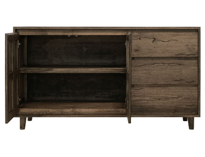 Savia - 3 Drawer & 2 Door Console - Brown