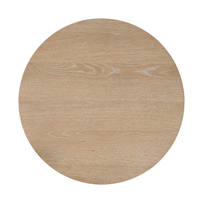 Rosalie - Woven Round Chairside Table - Light Brown