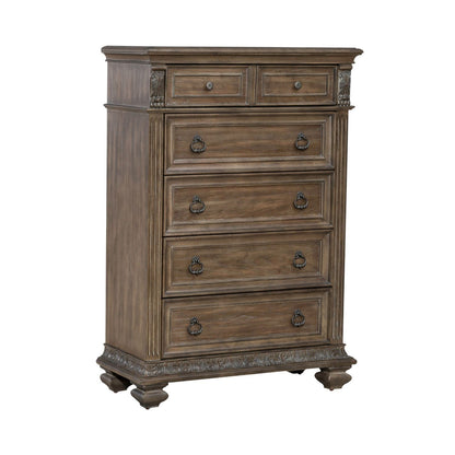 Carlisle Court - 5 Drawer Chest - Medium Brown