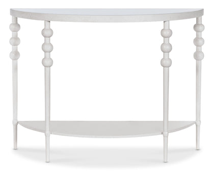 Melange - On The Bright Side Demilune Console - White