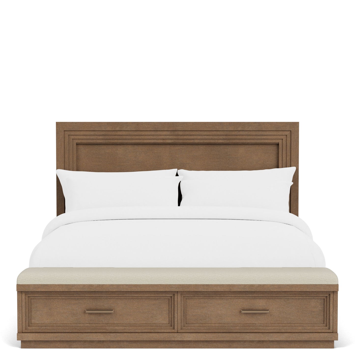 Cascade - Queen Upholstered Storage Footboard - Casual Mink