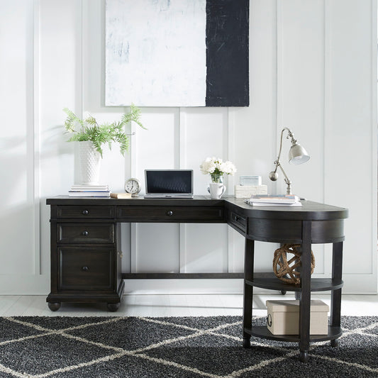 Harvest Home - L Writing Desk Top - Black