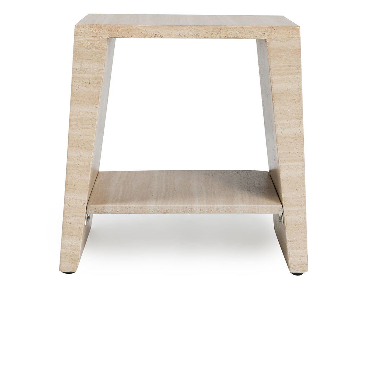 Rosen - Outdoor Concrete Rectangle End Table - Travertine