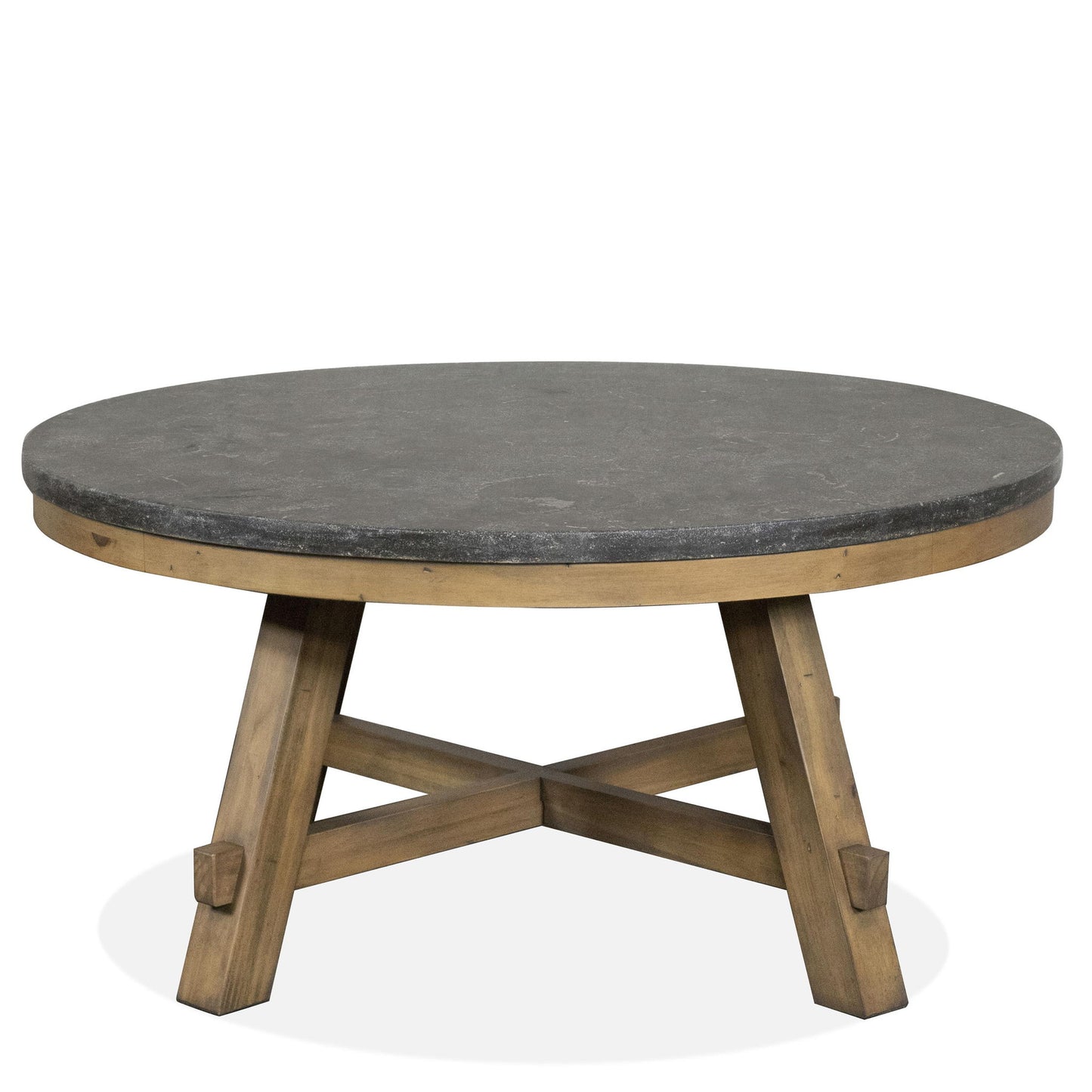 Weatherford - Round Coffee Table Base - Reclaimed Natural Pine