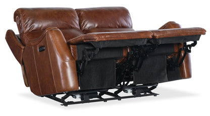 MS - Harlan Zero Gravity Power Loveseat With Power Headrest - Dark Brown