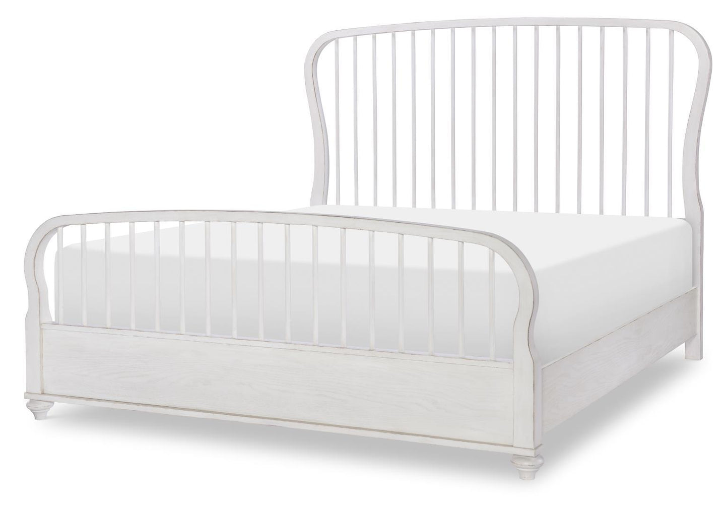 Cottage Park - Spindle Headboard Queen - Aged White