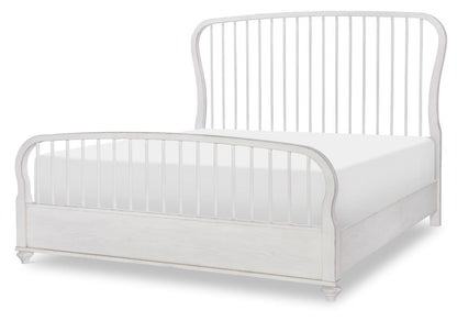 Cottage Park - Spindle Headboard Queen - Aged White