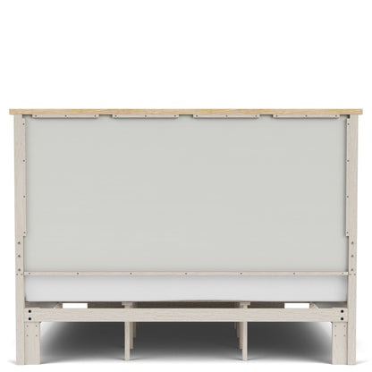 Glenndale - Queen Storage Footboard - Aged White / Wheat