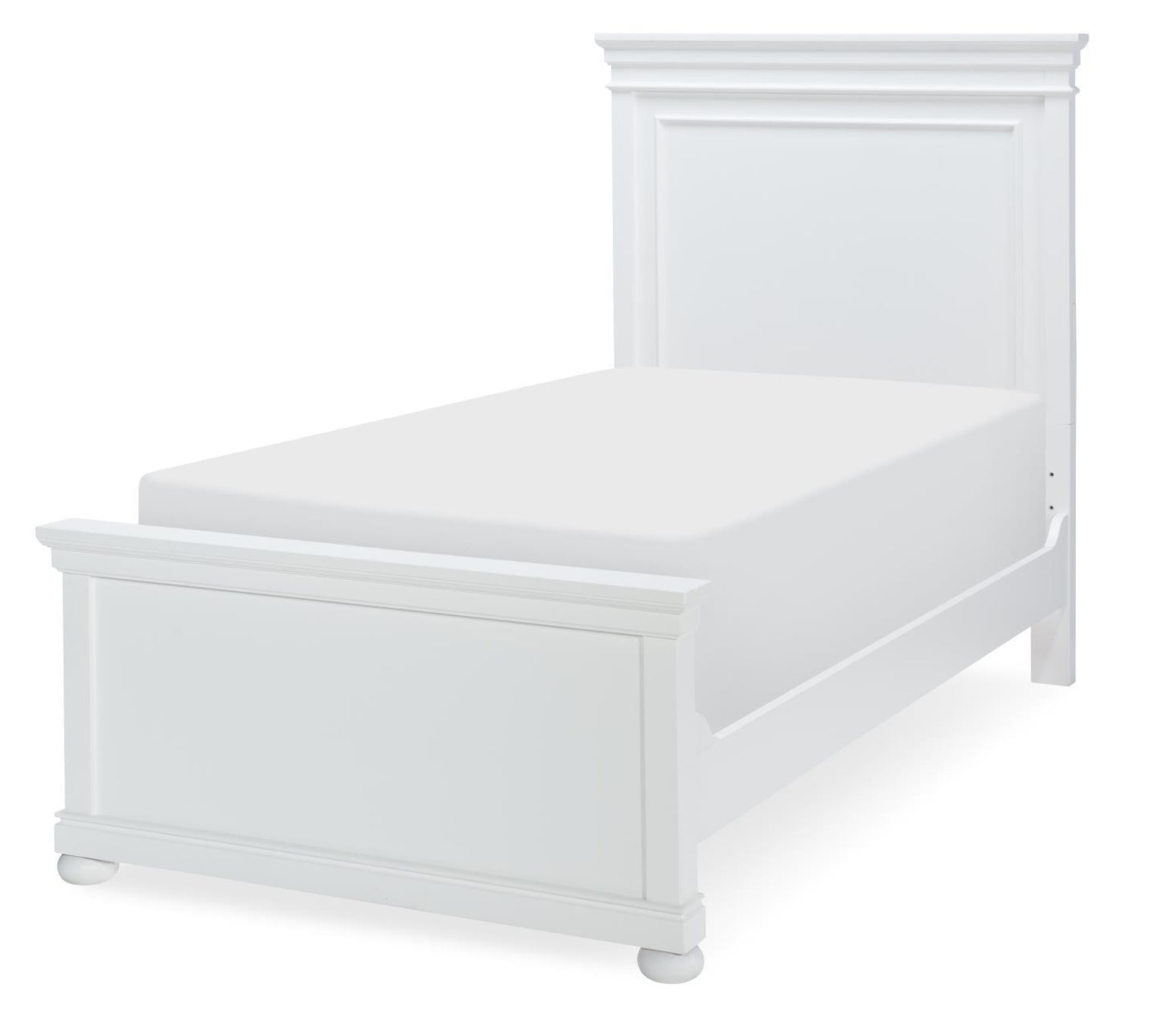 Canterbury 2.0 - Twin Panel Footboard With Slat Roll - Natural White