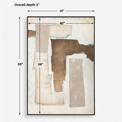 Interference - Hand Painted Canvas - Dark Brown