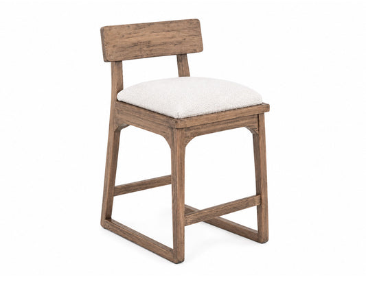 Balam - Upholstered Barstool (Set of 2) - Brown / Beige